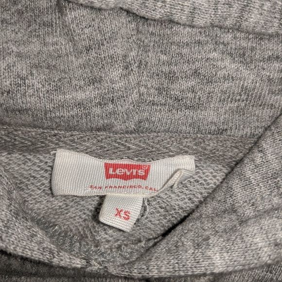 COPY - #19 Levi's Gray Cropped Hoodie Sweatshirt size XS - Picture 5 of 5
